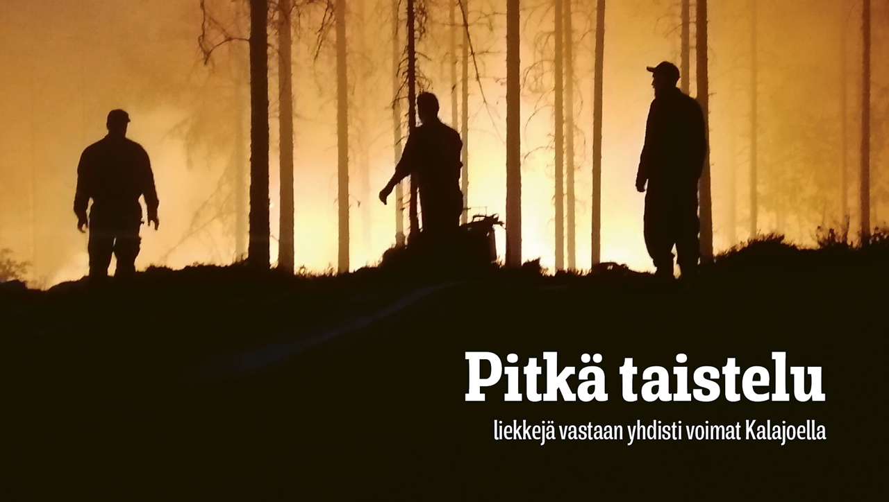 Puhuttelevan kuvan Kalajoen maastopaloista otti Janne Rasila Jokilaaksojen pelastuslaitokselta.