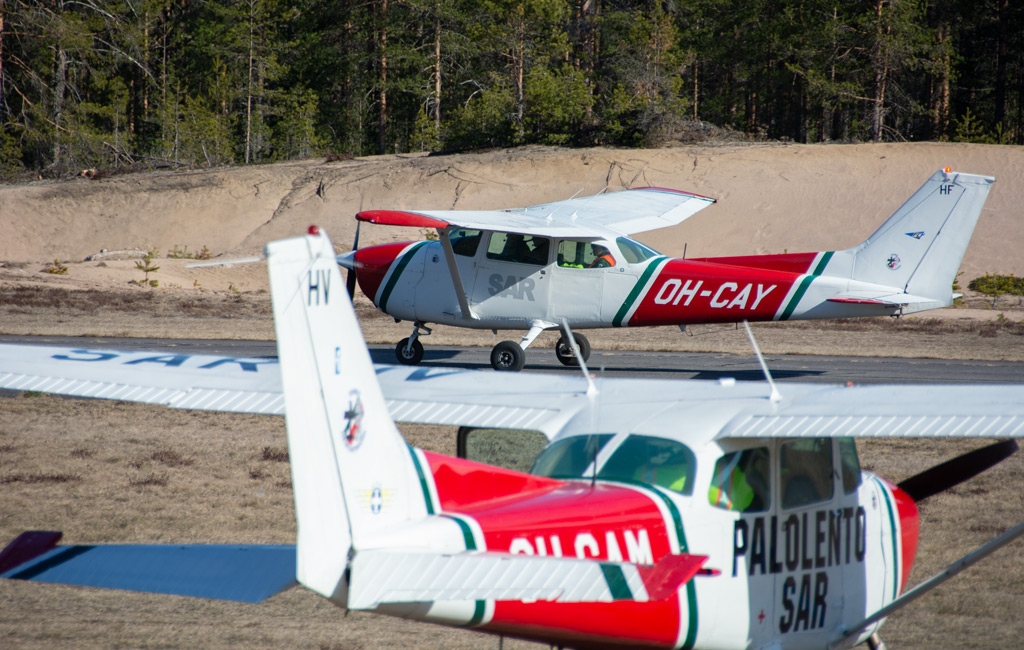 Lentosammutuspäälliköitä koulutettiin Jämijärvellä toukokuussa 2022.