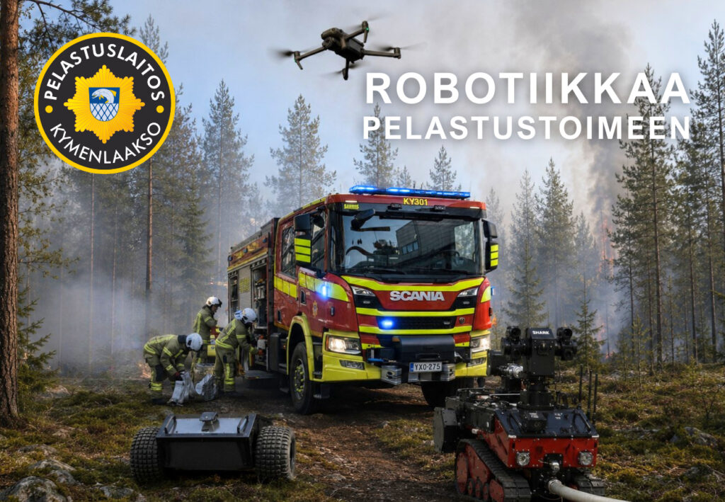 Kymenlaakson pelastuslaitoksen pelastuspäällikkö Teemu Veneskari tarkastelee blogissaan pelastusrobotiikkaa suomalaisen pelastustoimen näkökulmasta. Kuva: Merisade Kuusela