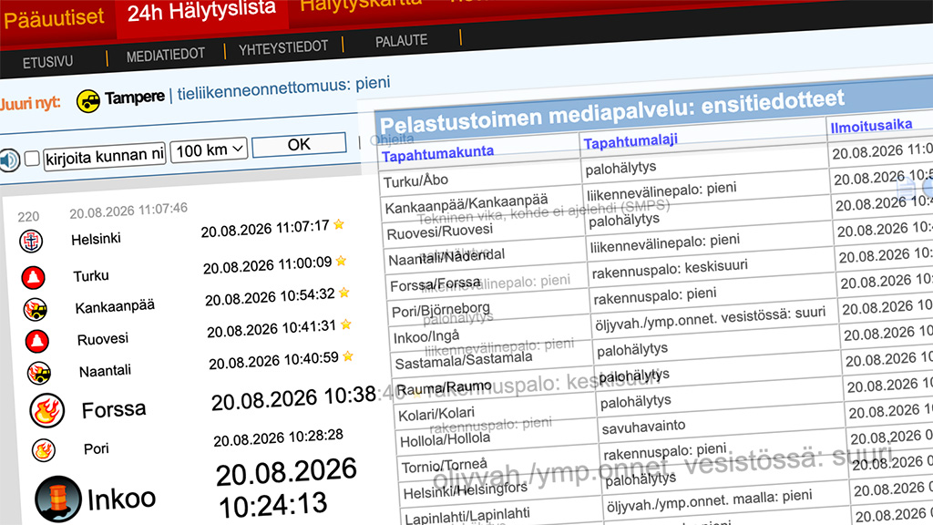 Pelastustoimen hälytystehtävien automaattiset ensitiedotteet päättyvät 1.9.2026. Tilannehuone.fi:n vastaava toimittaja Rami Mikkola muistuttaa, että pelastustoimen tiedottamisen arvo ei synny vain suurten onnettomuuksien raportoinnista. Se syntyy jatkuvasta, luotettavasta läsnäolosta ihmisten arjessa.