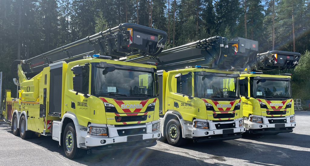 Bronto Skylift on voittanut Abu Dhabin pelastusviranomaisen tarjouskilpailun seitsemän pelastus- ja sammutuskäyttöön tarkoitetun nostolavalaitteen toimittamisesta yhteistyössä paikallisen kumppanin Bristol Fire Engineering Industriesin kanssa. Toimitukset on suunniteltu vuodelle 2027.